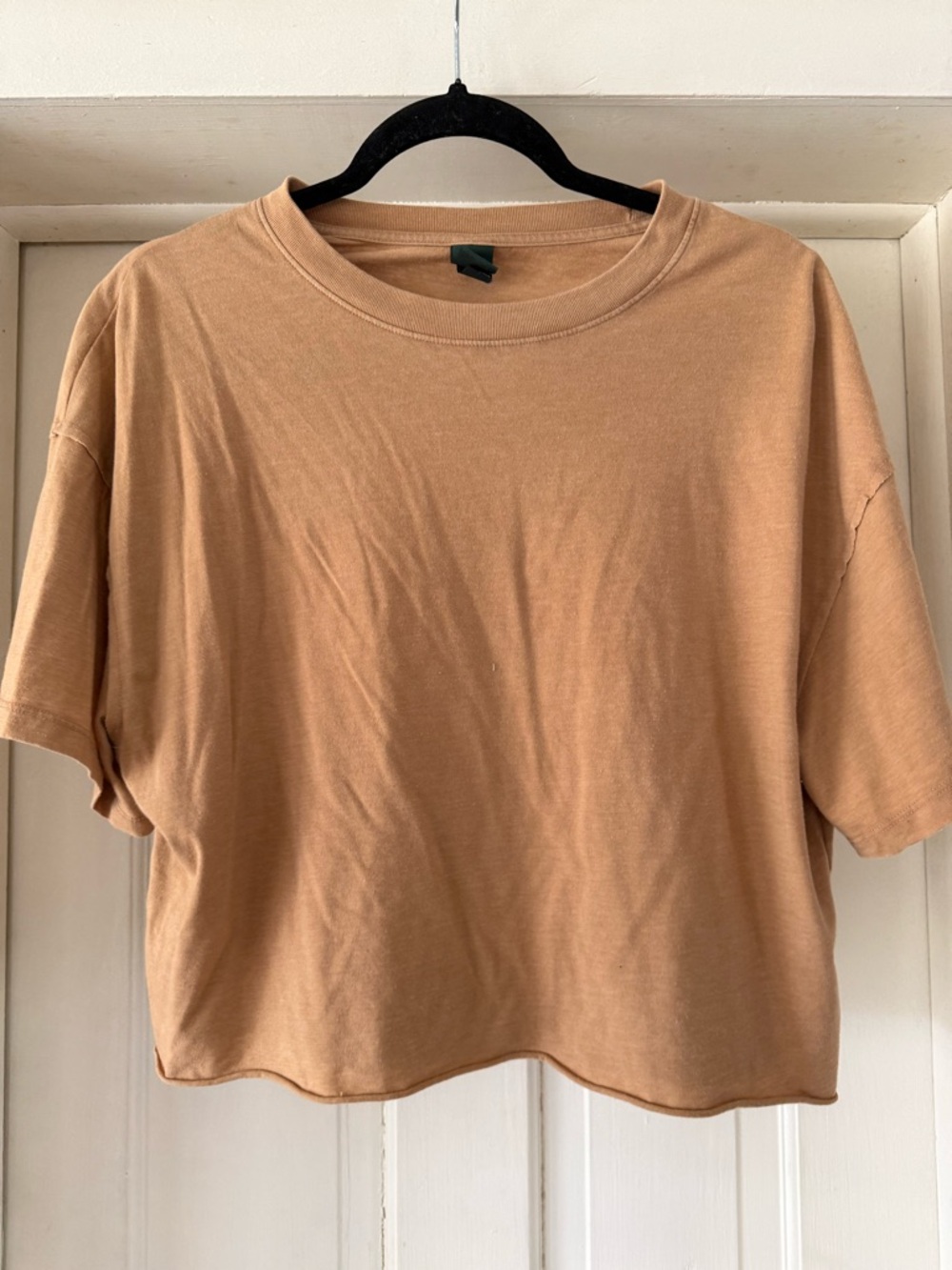 wild fable Cropped Tee in Camel Tan